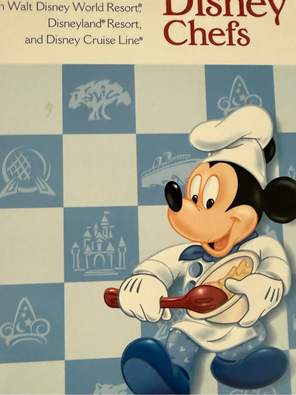 Cooking with Mickey & The Disney Chefs Cookbook Hard Cover Edition.